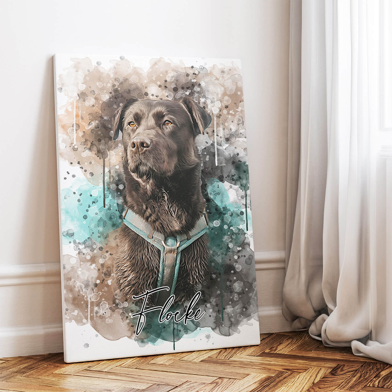 Ritratto di animali in stile acquerello
