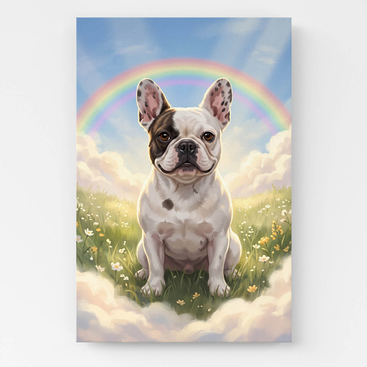 Ritratto di cane al Ponte dell’Arcobaleno dalla tua foto - tela