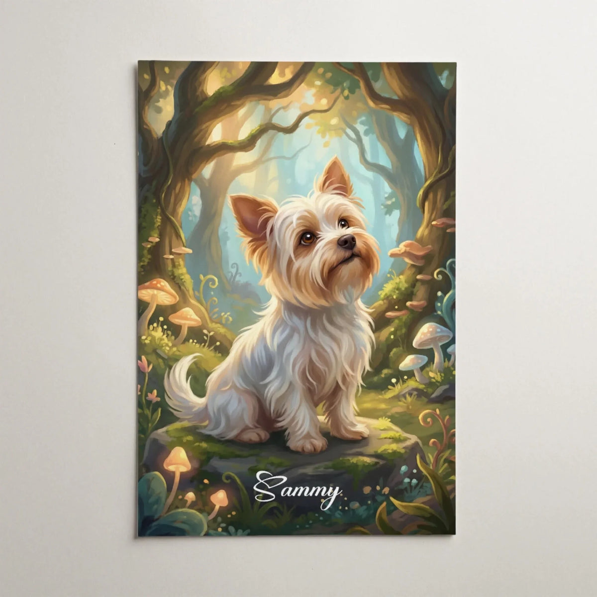 Ritratto di cane in stile fantasy / cartone animato dalla tua foto - poster