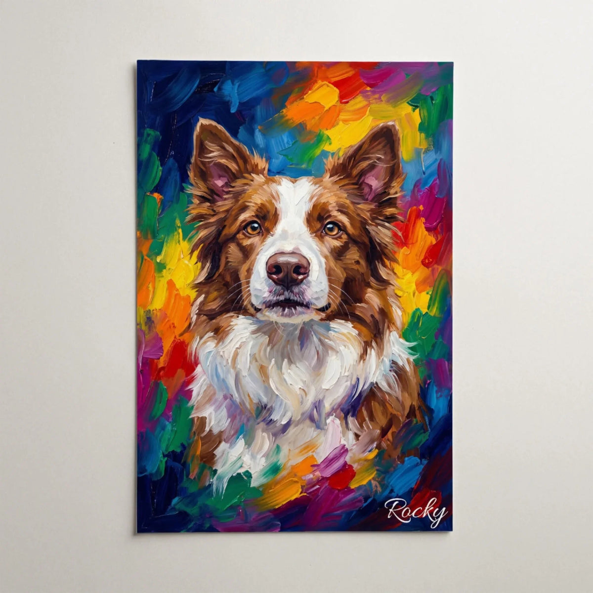 Ritratto di cane in stile pop art dalla tua foto - poster