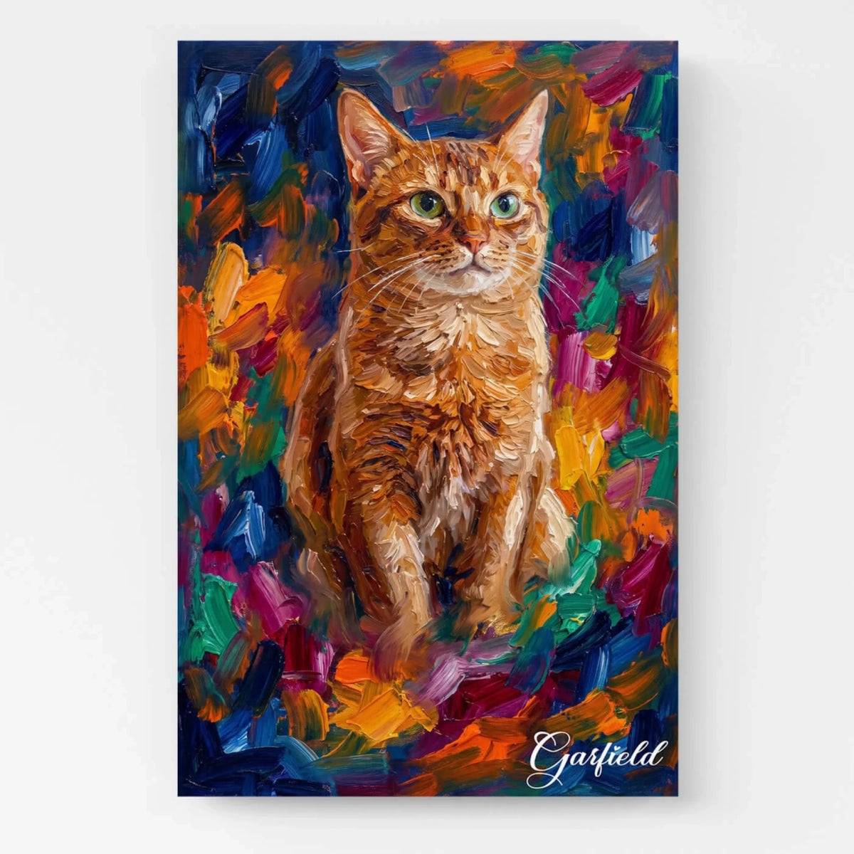 Ritratto di gatto in stile pop art dalla tua foto - tela