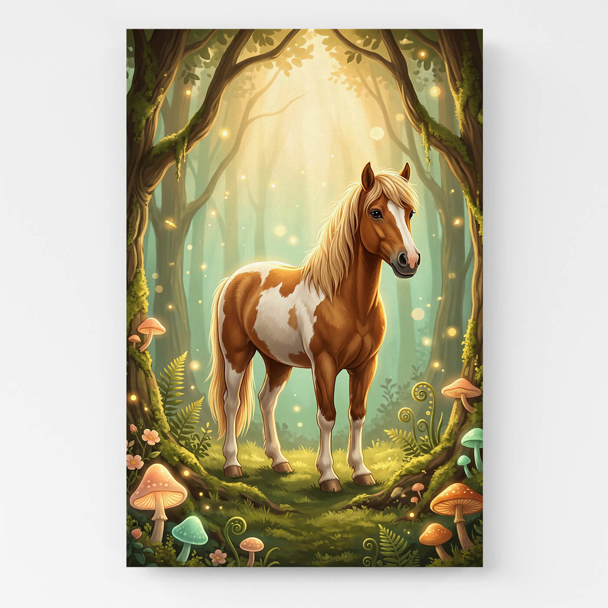 Ritratto di cavallo in stile fantasy / cartone animato dalla tua foto - tela