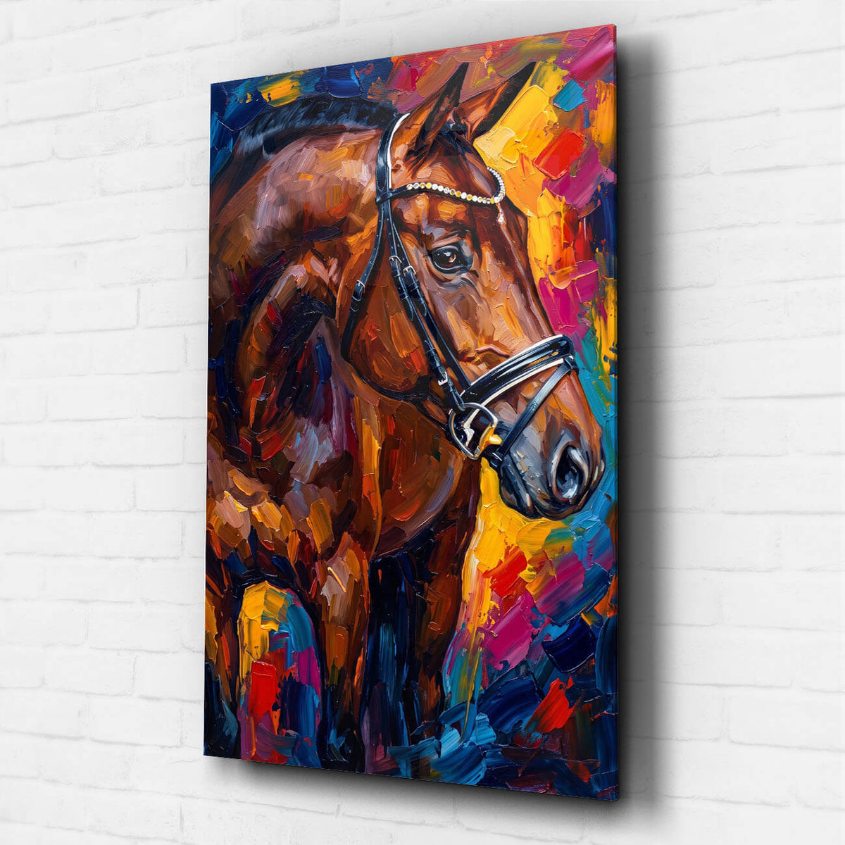 Ritratto di cavallo in stile pop art dalla tua foto - vetro acrilico
