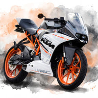 Moto acquerello orizzontale