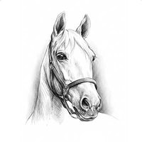 Ritratto cavallo a matita