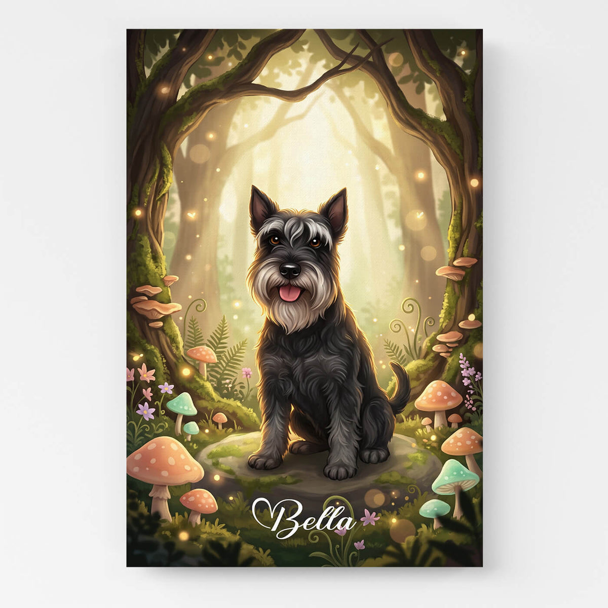 Ritratto di cane in stile fantasy / cartone animato dalla tua foto - tela