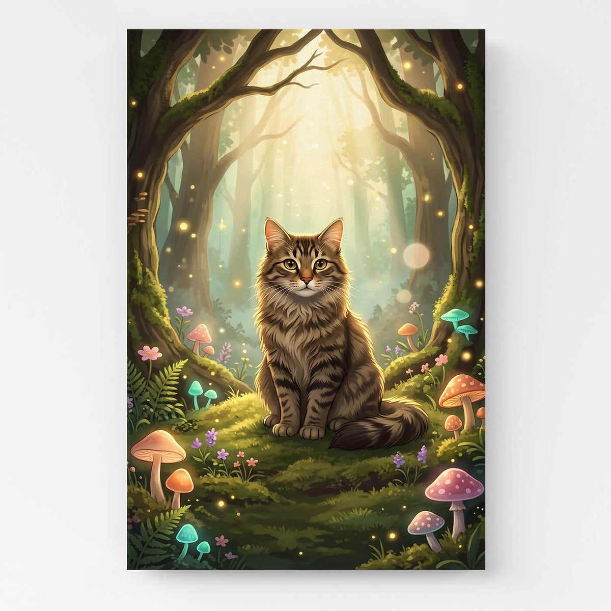 Ritratto di gatto in stile fantasy / cartone animato dalla tua foto - tela