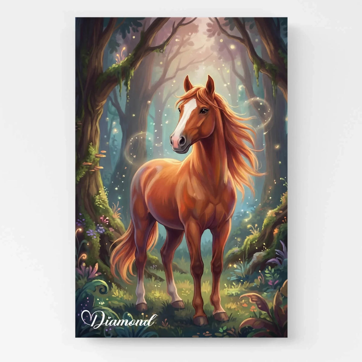 Ritratto di cavallo in stile fantasy / cartone animato dalla tua foto - poster