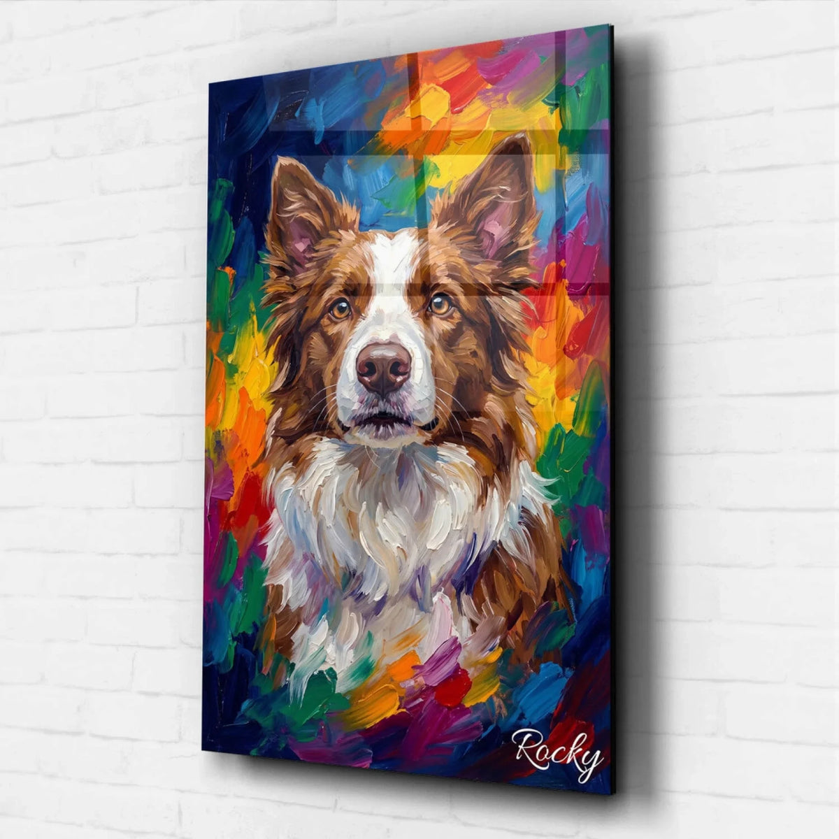 Ritratto di cane in stile pop art dalla tua foto - vetro acrilico