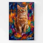 Ritratto di gatto in stile pop art dalla tua foto - tela