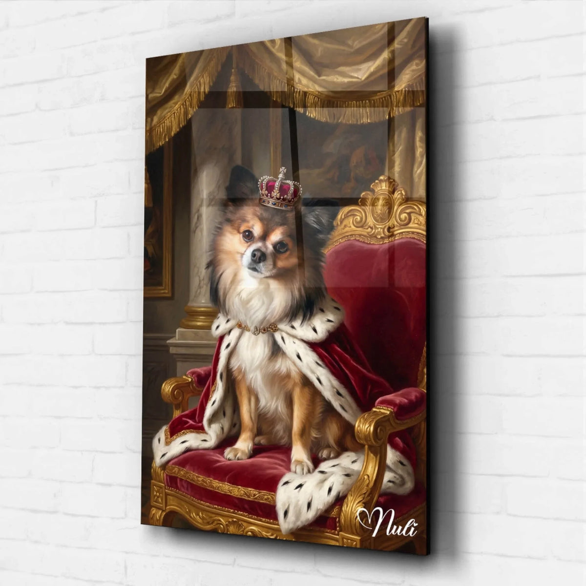 Ritratto di cane in stile rinascimentale dalla tua foto - vetro acrilico