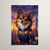Ritratto di cane come supereroe dalla tua foto - poster