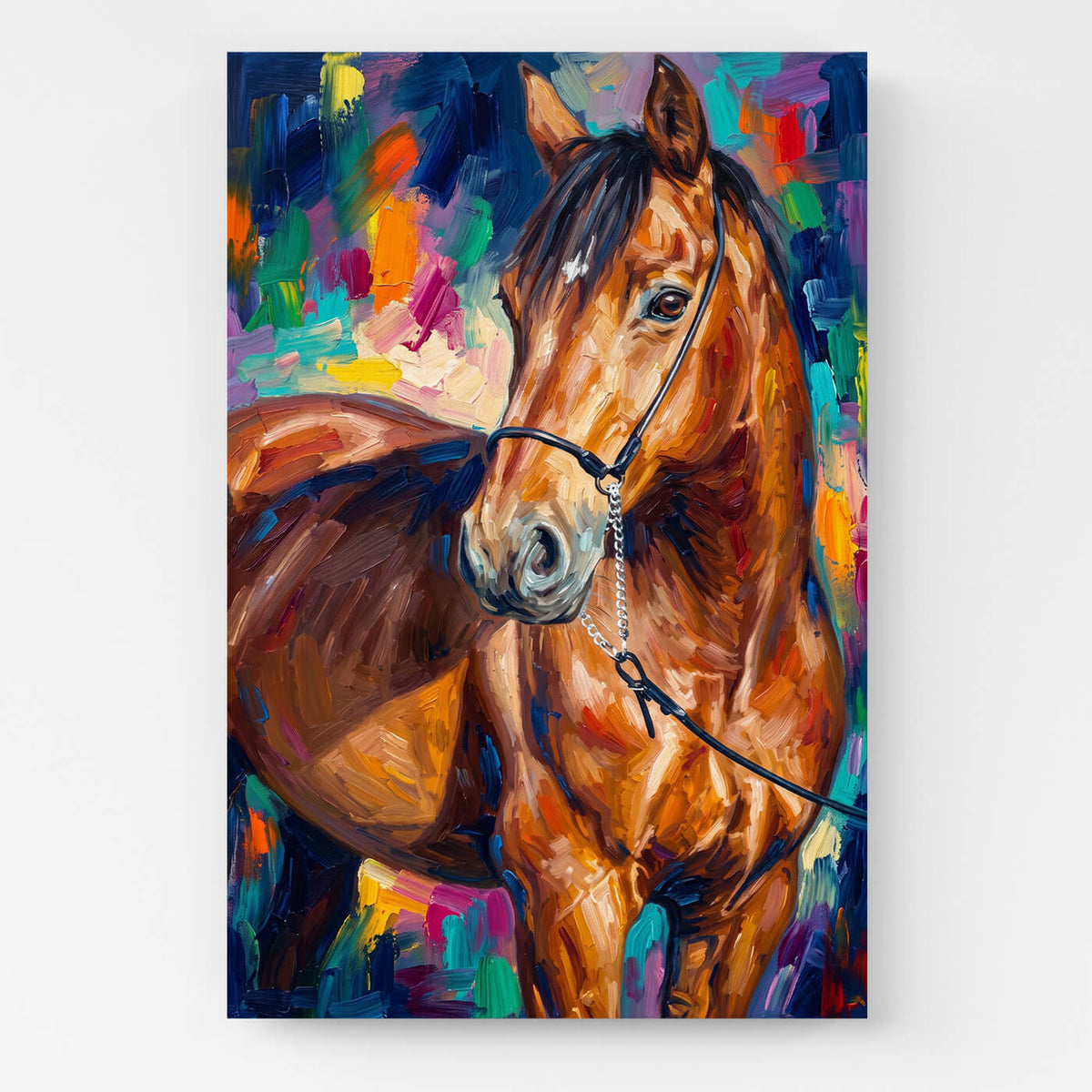 Ritratto di cavallo in stile pop art dalla tua foto - tela