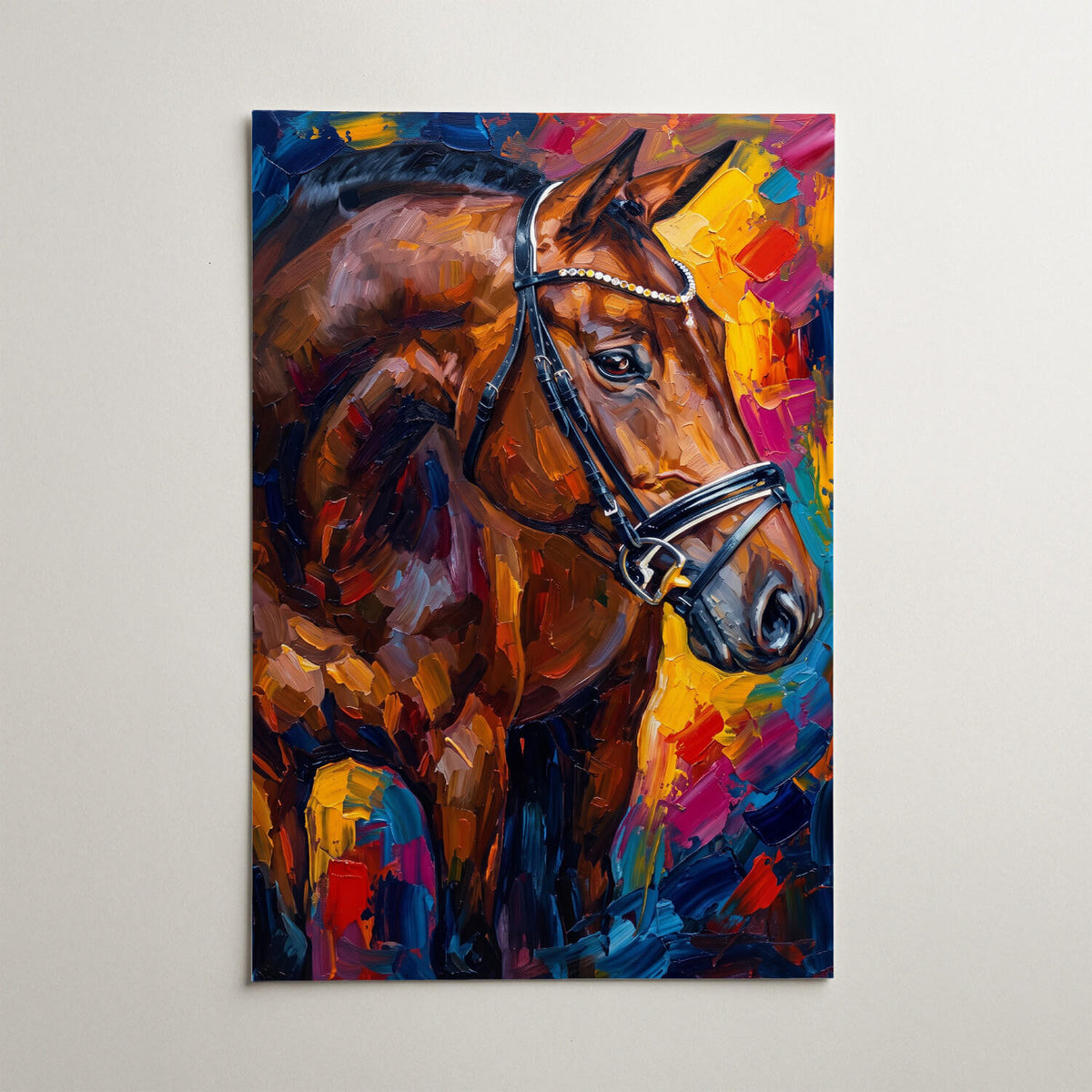Ritratto di cavallo in stile pop art dalla tua foto - poster