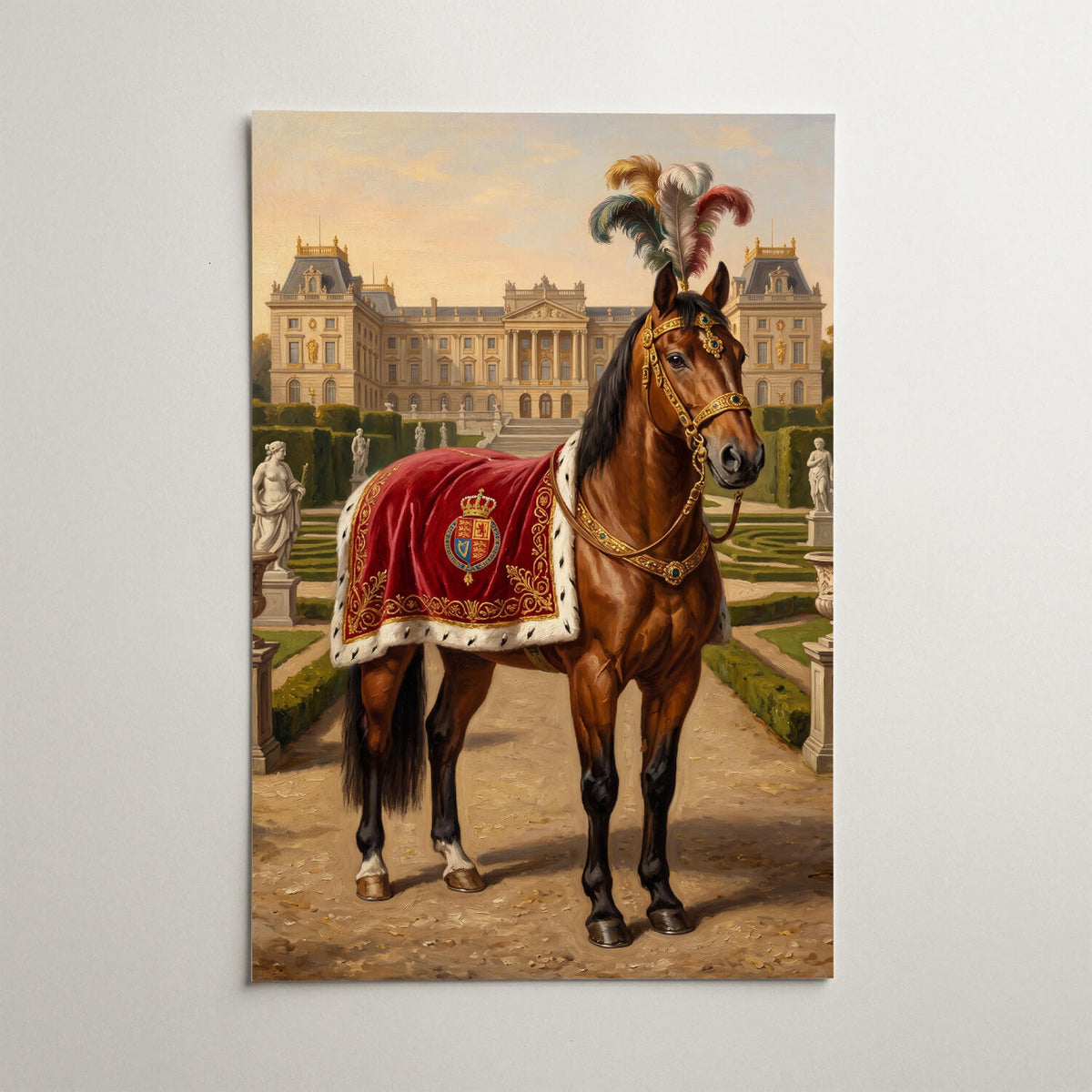 Ritratto di cavallo in stile rinascimentale dalla tua foto - poster